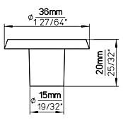 Siro Gumb za pohištvo  (Vrsta pohištvenega ročaja: Gumb, Do x Š x V: 36 x 15 x 20 mm, Jeklo, Pozlačeno) | 1150 - Möbelknöpfe und Griffe | AAEB - Möbelbeschläge | AAE - Beschläge | AA - Eisenwaren | A - Eisenwaren | BAUHAUS