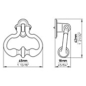 Siro Trkalo za vrata  (Do x Š x V: 42 x 46 x 18 mm, Jeklo) | 1134 - Sonstige Zimmertürbeschläge | AAEA - Tür und Fensterbeschläge | AAE - Beschläge | AA - Eisenwaren | A - Eisenwaren | BAUHAUS