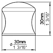 Siro Ručkica za namještaj  (Tip ručke za namještaj: Gumb, D x Š x V: 30 x 30 x 30 mm, Plastika) | BAUHAUS