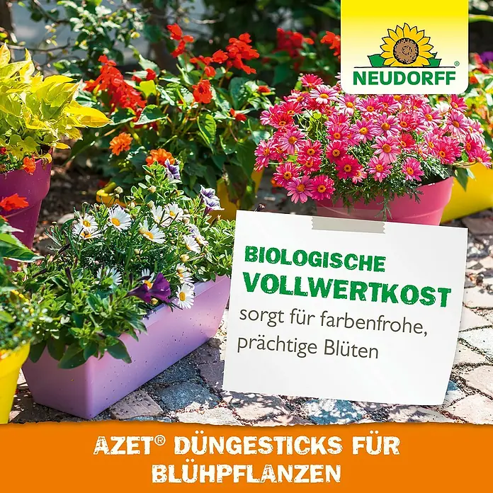 Neudorff Azet Blühpflanzen-Düngestäbchen - 40 Stk. - Neudorff AZET Düngesticks für Blühpflanzen, für farbenfrohe Blüten.