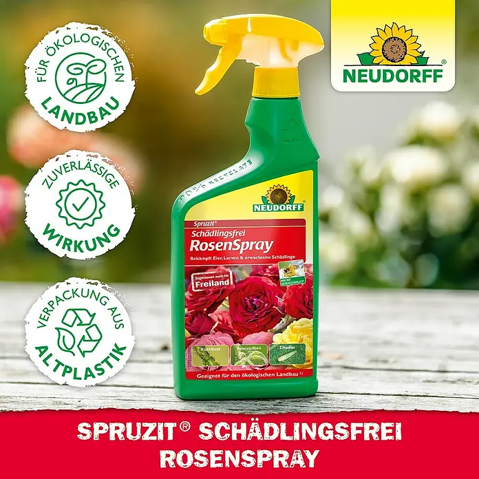 Neudorff Spruzit Schädlingsfrei RosenSpray AF - 750 ml - Neudorff Spruzit Schädlingsfrei Rosenspray zur Bekämpfung von Schädlingen auf Rosen, geeignet für den ökologischen Landbau.
