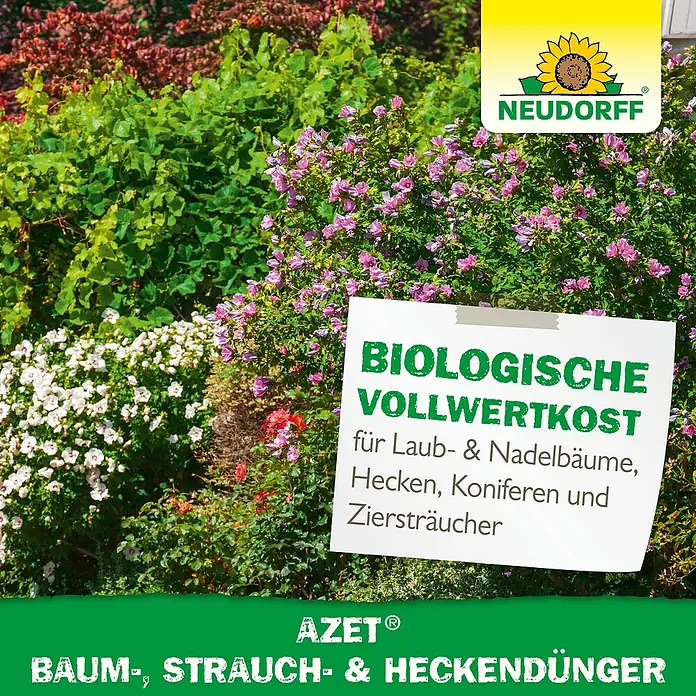 Neudorff Azet Strauch- & Heckendünger - 1 kg - Produktbild von Neudorff Azet Baum-, Strauch- & Heckendünger, einem biologischen Vollwertkost-Dünger.