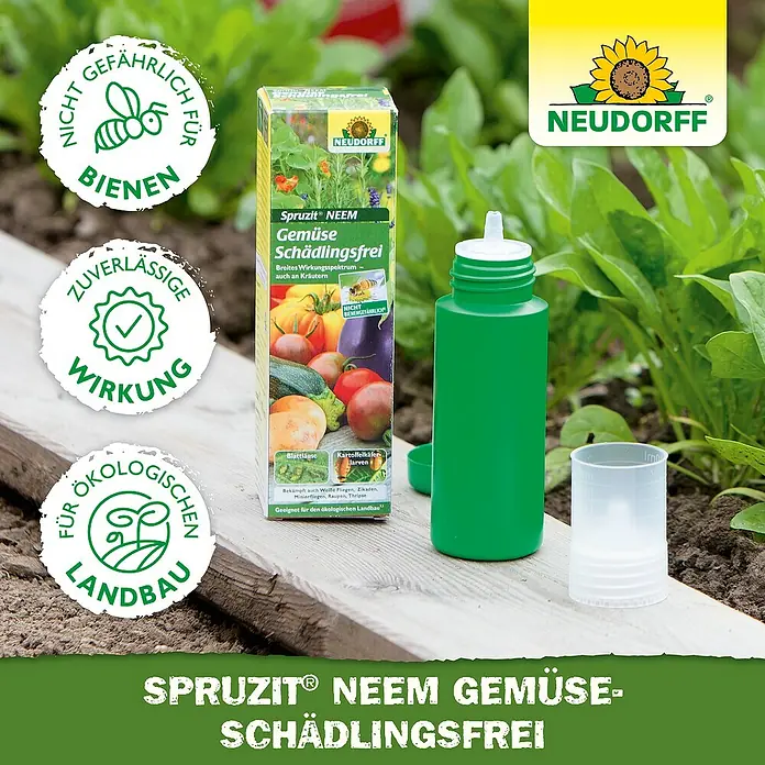 Neudorff Spruzit Schädlingsfrei Neem Gemüse - 30 ml - Neudorff Spruzit Neem Gemüse Schädlingsfrei: Ein Schädlingsbekämpfungsmittel für den ökologischen Landbau mit breitem Wirkungsspektrum.