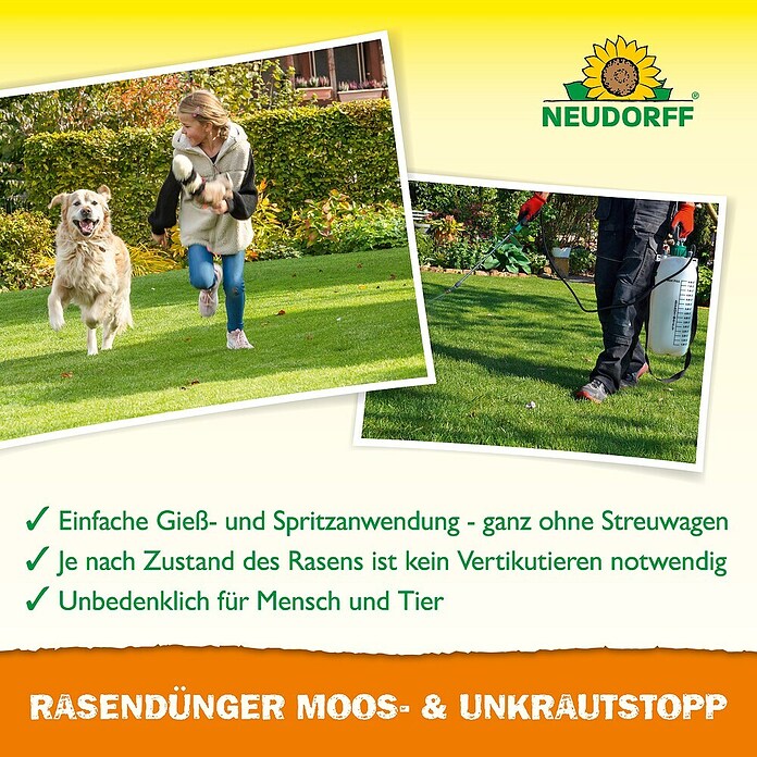 Neudorff Rasendünger Moos- & Unkrautstopp (1 l, Max. Anwendungsfläche: 100 m²) | BAUHAUS