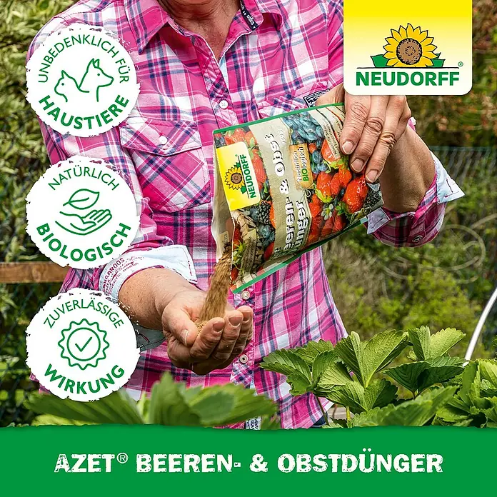 Neudorff Azet Beerendünger - 1 kg - Der Neudorff Azet Beeren- & Obstdünger ist ein organischer Dünger für Beeren und Obst, der für Haustiere unbedenklich und biologisch ist.