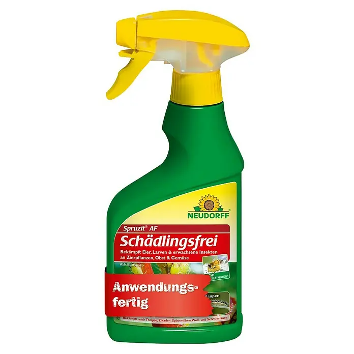 Neudorff Spruzit Schädlingsfrei - 250 ml, Anwendungsfertig - Sprühflasche Schädlingsfrei von Neudorff. Bekämpft Eier, Larven und erwachsene Insekten an Zierpflanzen, Obst und Gemüse. Anwendungsfertig.