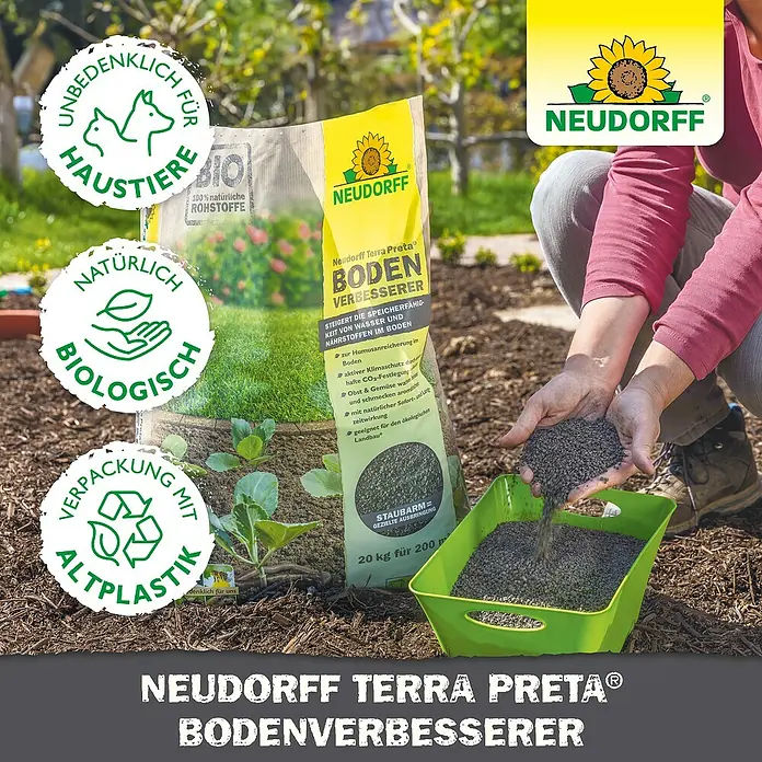 Neudorff Terra Preta Bodenverbesserer - 10 kg - Neudorff Terra Preta Bodenverbesserer: Natürliche Bodenverbesserung für gesunde Pflanzen und reiche Ernte.