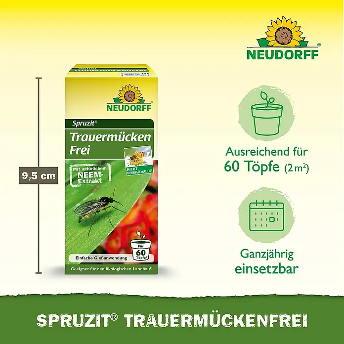 Neudorff Spruzit Schädlingsfrei Trauermücken - 30 ml - Produktbild von Neudorff Spruzit Trauermückenfrei, einem Schädlingsbekämpfungsmittel gegen Trauermücken, mit natürlichem Neem-Extrakt.