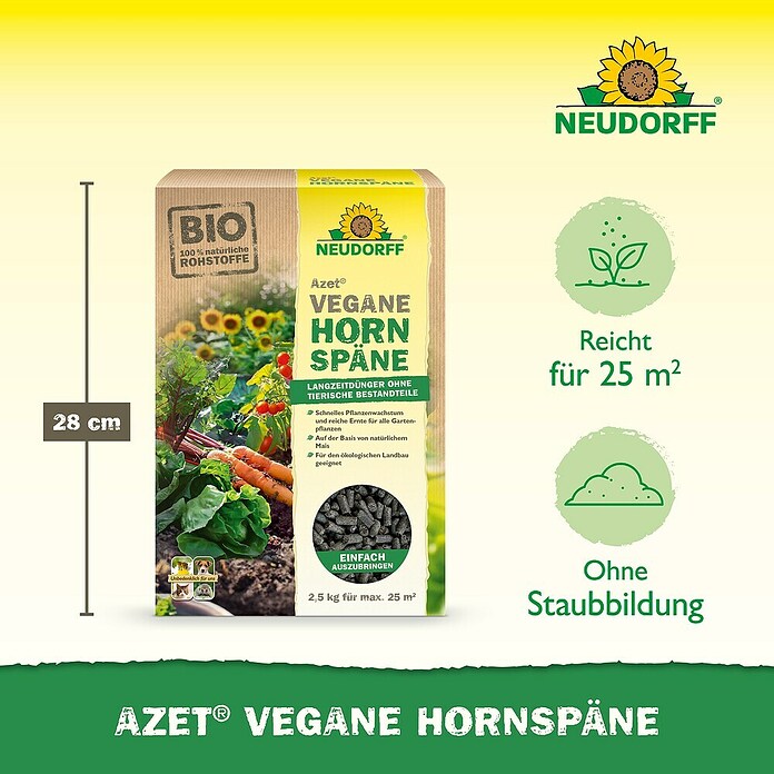Neudorff Azet Bio-Hornspäne Vegan (2,5 kg) | BAUHAUS