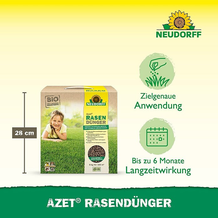 Neudorff Azet Rasendünger (Max. Anwendungsfläche: 100 m²) | BAUHAUS