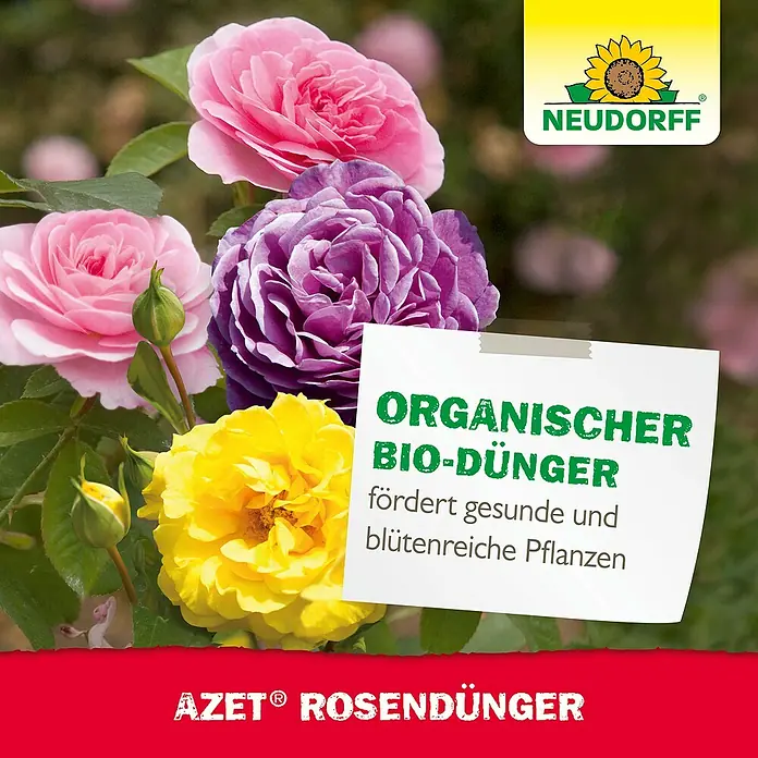 Neudorff Azet Rosendünger - 1 l - Organischer Bio-Dünger von Neudorff für gesunde und blütenreiche Rosen. Azet Rosendünger für üppige Blütenpracht.