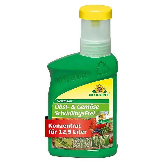 Neudorff Neudosan Schädlingsfrei Obst & Gemüse - 250 ml - Neudosan Obst- & Gemüse SchädlingsFrei, ein Konzentrat für 12,5 Liter, das Schädlinge bekämpft und aus 90% Recyclat besteht.