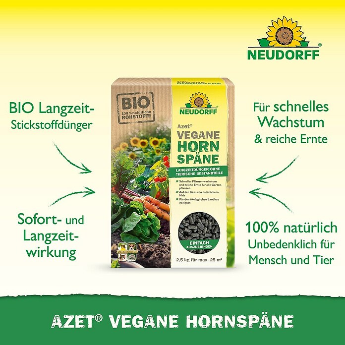 Neudorff Azet Bio-Hornspäne Vegan (2,5 kg) | BAUHAUS