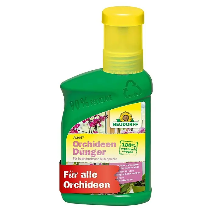Neudorff Azet Orchideendünger - 325 kg, 250 ml - Flasche Neudorff Azet Orchideendünger, 100% organisch und vegan, für alle Orchideen geeignet, mit 90% Recyclatanteil.
