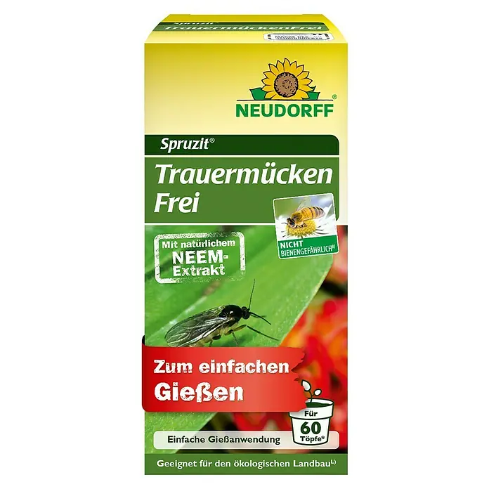 Neudorff Spruzit Schädlingsfrei Trauermücken - 30 ml - Neudorff Spruzit Trauermücken Frei: Bekämpft Trauermücken mit natürlichem Neem-Extrakt. Einfache Gießanwendung für bis zu 60 Töpfe, bienenungefährlich.