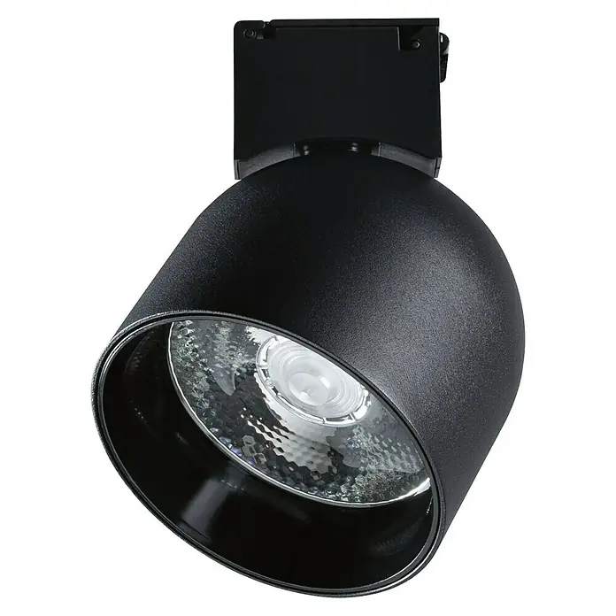 Paulmann ULine LED-Spotstrahler Ronde - 7 W, Ø x H: 8,5 x 11 cm, Schwarz, Warmweiß - Mattschwarzer Stromschienenstrahler mit sichtbarem strukturiertem Reflektor und LED-Lichtquelle.