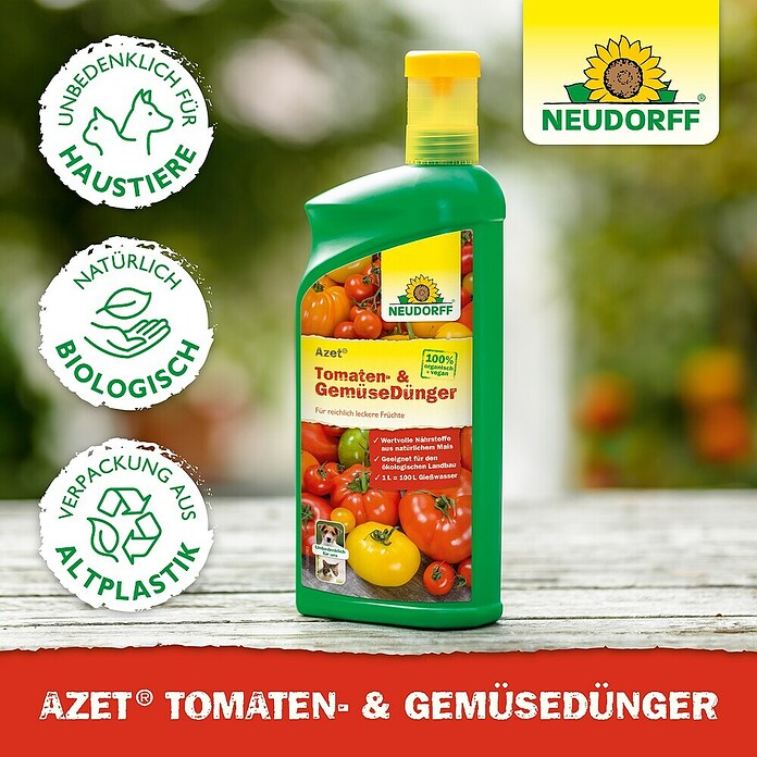 Neudorff Azet Tomatendünger (1 l, Max. ausreichend für Flüssigkeitsmenge: 100 l) | BAUHAUS