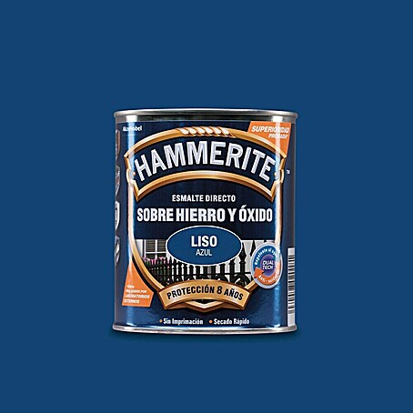 Hammerite Esmalte para metal Hierro y Óxido (Azul, 750 ml, Efecto liso)