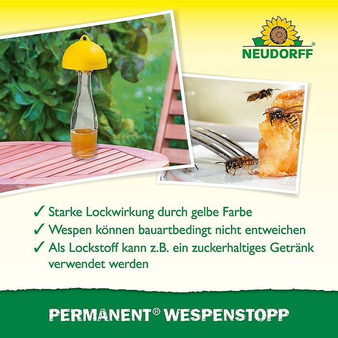 Neudorff Permanent Wespenfalle Wespenstopp (Passend für: PET-Flaschen) | BAUHAUS