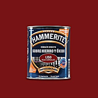 Hammerite Esmalte para metal Hierro y Óxido Liso (Rojo antiguo, 750 ml, Liso)