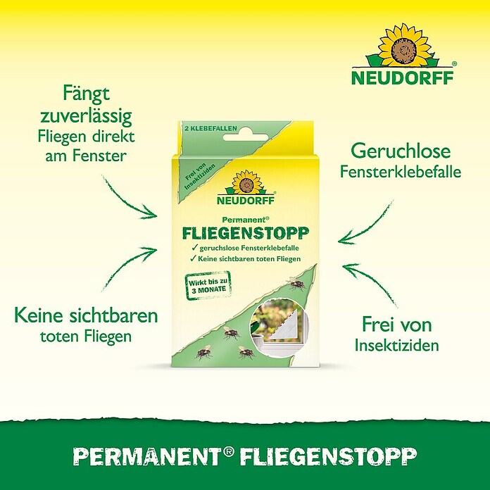 Neudorff Permanent Klebefalle Fliegenstopp (2 Stk.) | BAUHAUS