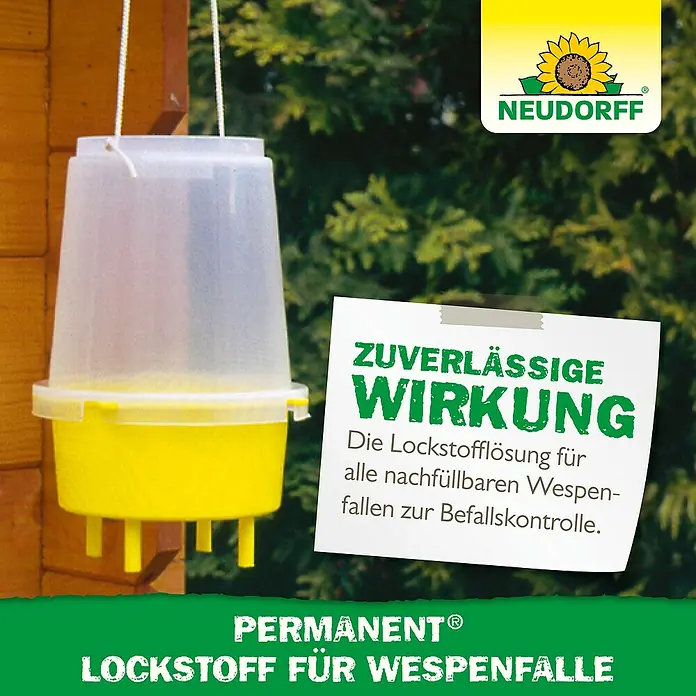 Neudorff Permanent Wespenfallen-Lockstoff - 250 ml - Wespenfalle von Neudorff mit dem Permanent Lockstoff für Wespenfallen zur effektiven Befallskontrolle im Garten oder auf der Terrasse.