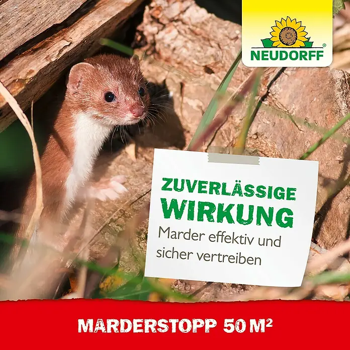 Neudorff Schädlings-Stopp - Wohnraum, Geeignet für: Marder - Marderschutz von Neudorff mit zuverlässiger Wirkung zum effektiven und sicheren Vertreiben von Mardern auf 50 m².