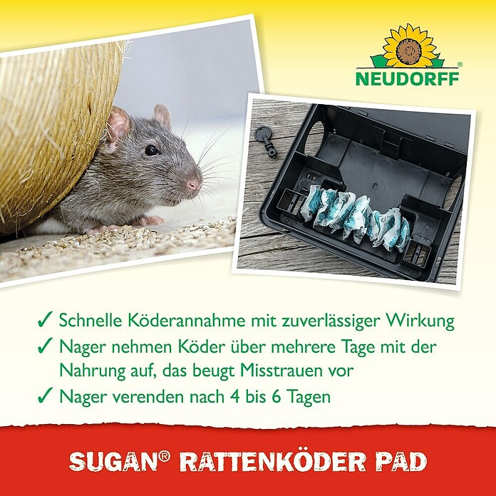 Neudorff Sugan Rattenköder Pads (400 g)