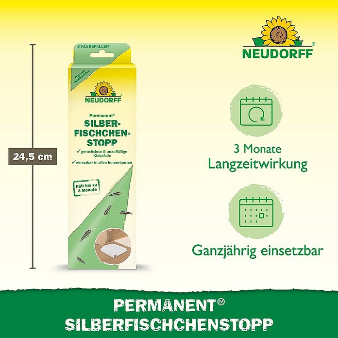 Neudorff Permanent Silberfischköder Silberfischchenstopp (3 Stk.) | BAUHAUS