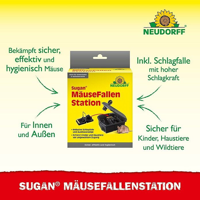 Neudorff Sugan Mausefalle FallenStation (Schlagfalle, Kunststoff) | BAUHAUS