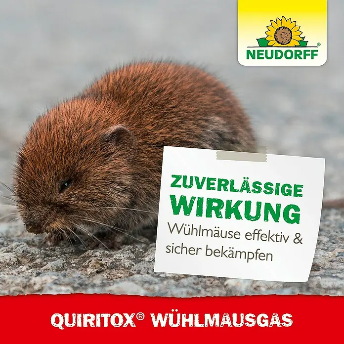 Neudorff Quiritox Wühlmausgas - 2 Stk. - Neudorff Quiritox Wühlmausgas: Zuverlässige Wirkung zur effektiven und sicheren Bekämpfung von Wühlmäusen.