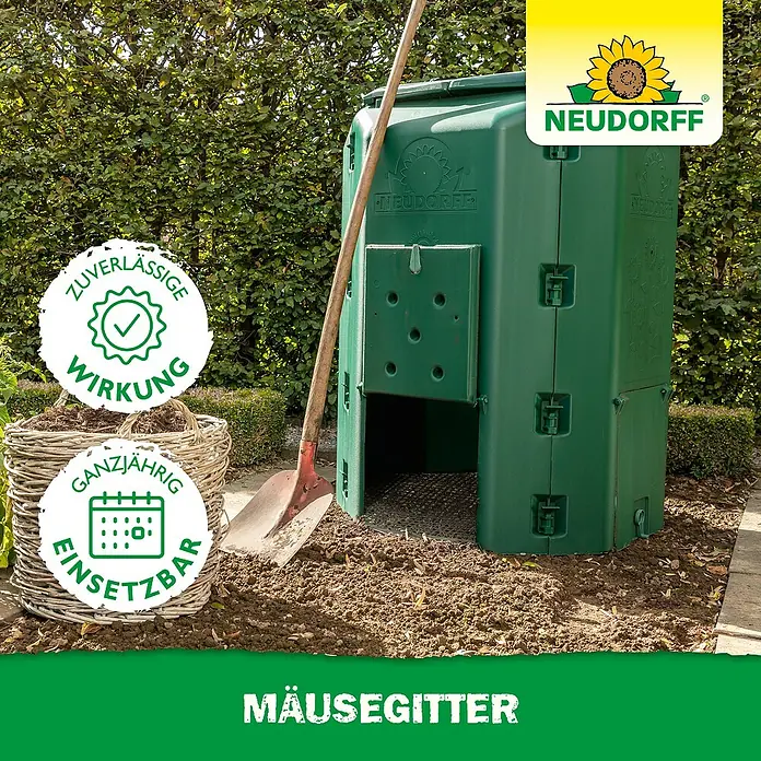 Neudorff Bodenplatte - Passend für: Thermokomposter DuoTherm 530 L - Der Neudorff Komposter: Zuverlässige Wirkung, ganzjährig einsetzbar mit Mäusegitter für den Garten.