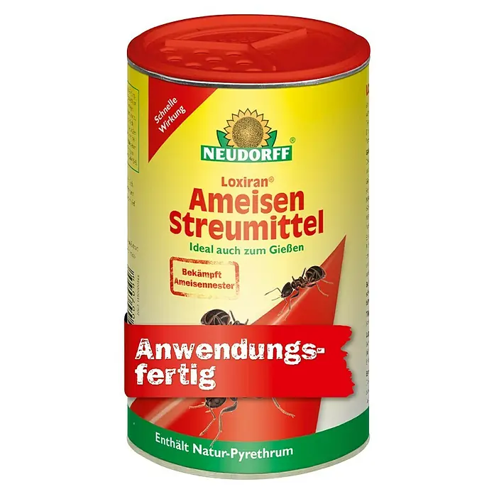 Neudorff Loxiran Ameisen-Mittel S - 250 g - Dose Loxiran Ameisen Streumittel von Neudorff. Bekämpft zuverlässig Ameisen und Ameisennester, ideal auch zum Gießen, anwendungsfertig.
