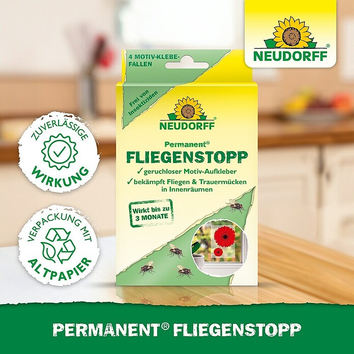 Neudorff Permanent Klebefalle Fliegenstopp (4 Stk.) | BAUHAUS