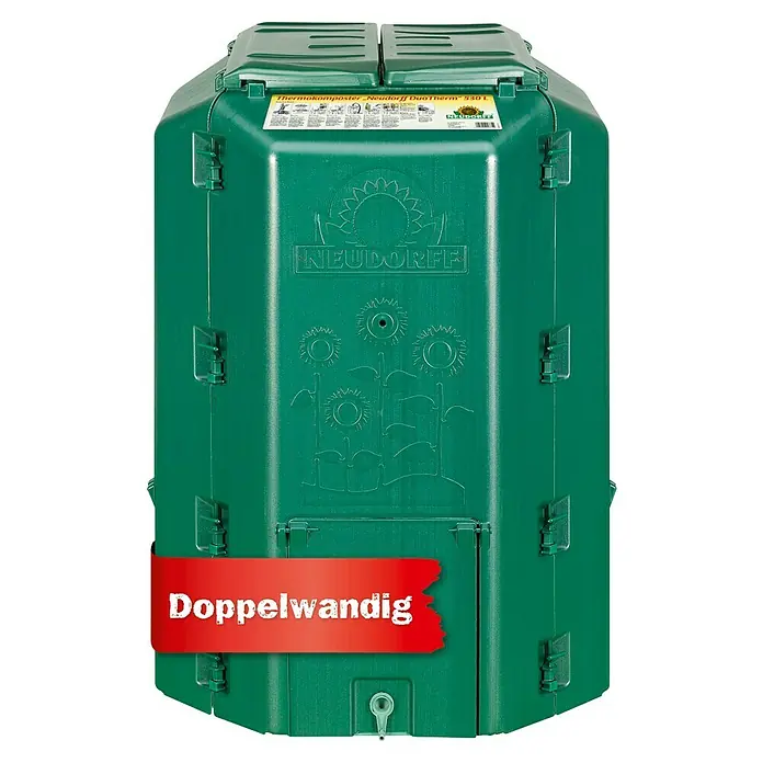Neudorff Komposter DuoTherm 530 L - 530 l, 82 x 82 x 115 cm - Der Neudorff DuoTherm 530 L Thermokomposter ist doppelwandig und sorgt für optimale Kompostierung im Garten.