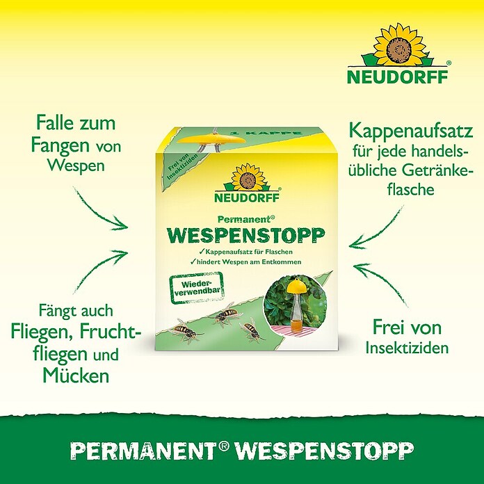 Neudorff Permanent Wespenfalle Wespenstopp (Passend für: PET-Flaschen) | BAUHAUS