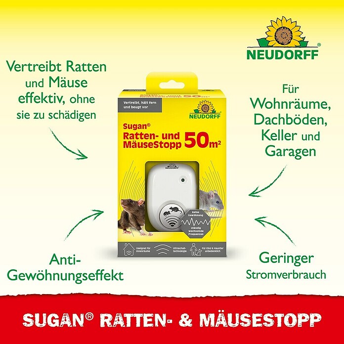 Neudorff Sugan Ratten- & Mäusebekämpfung (Max. Anwendungsfläche: 50 m²) | BAUHAUS