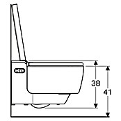 Geberit Spülrandloses Wand-Dusch-WC-Set (Mit Duschfunktion, Mit Beschichtung, Tiefspüler, Weiß)