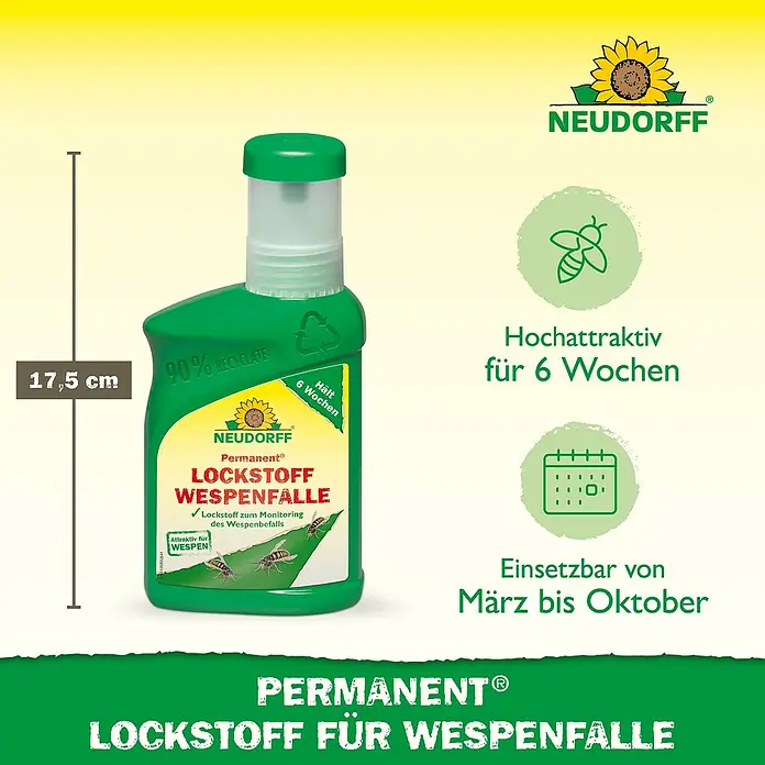 Neudorff Permanent Wespenfallen-Lockstoff - 250 ml - Bild einer Flasche Neudorff Permanent Lockstoff für Wespenfallen.