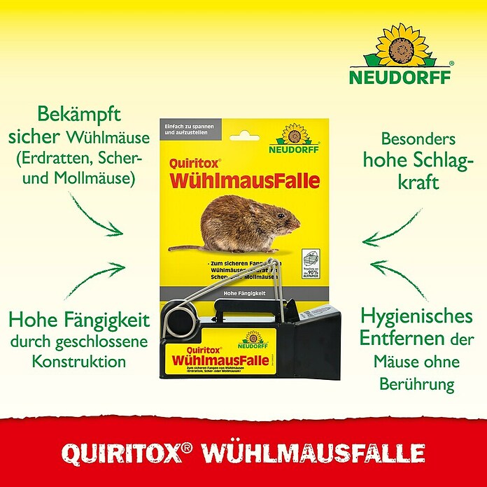 Neudorff Quiritox Wühlmausfalle (Spezialfalle, Kunststoff) | BAUHAUS
