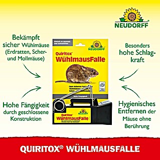 Neudorff Quiritox Wühlmausfalle (Spezialfalle, Kunststoff)