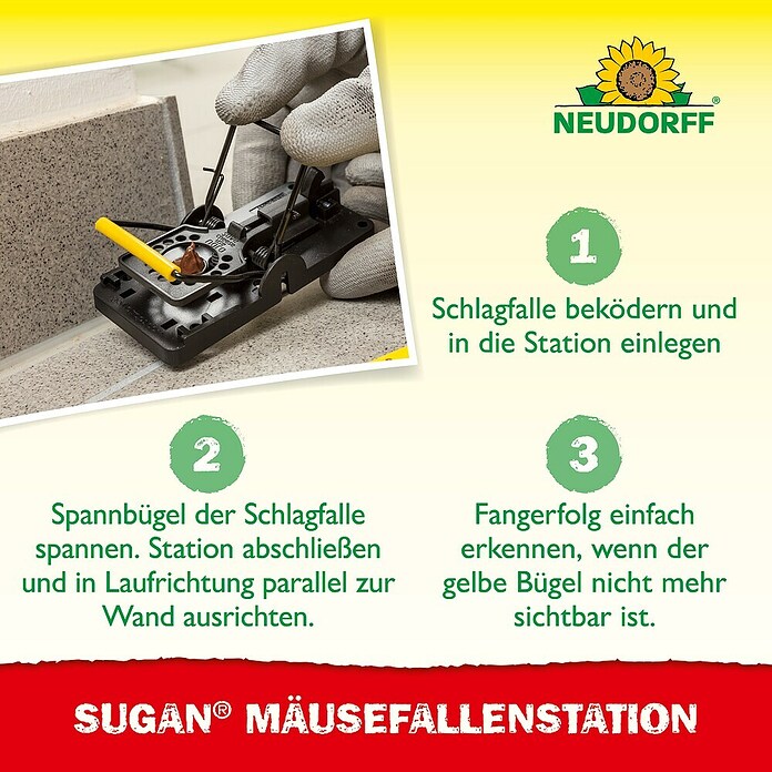 Neudorff Sugan Mausefalle FallenStation (Schlagfalle, Kunststoff) | BAUHAUS