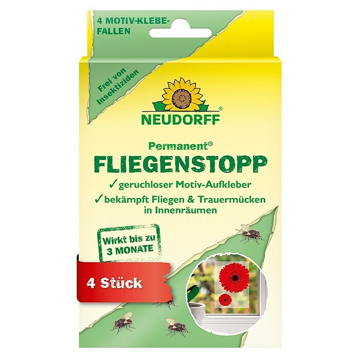 Neudorff Permanent Klebefalle Fliegenstopp (4 Stk.) | BAUHAUS