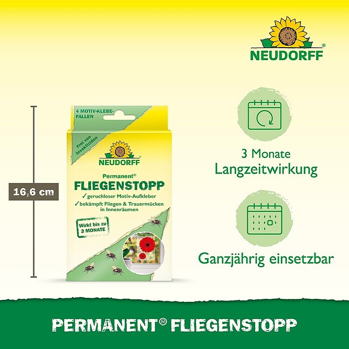 Neudorff Permanent Klebefalle Fliegenstopp (4 Stk.) | BAUHAUS