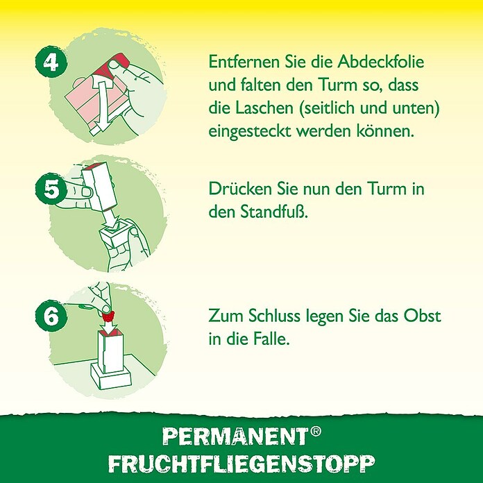Neudorff Permanent Fruchtfliegen-Falle Fruchtfliegenstopp (3 Stk.) | BAUHAUS