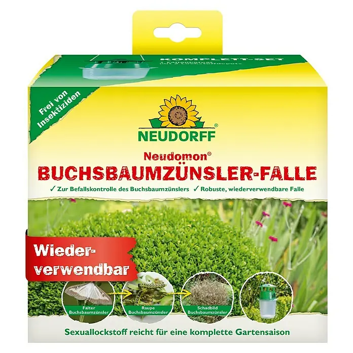 Neudorff Neudomon Buchsbaumzünsler-Falle - 1 -tlg. - Neudorff Buchsbaumzünsler-Falle: Wiederverwendbare Falle zur Befallskontrolle, insektenzidfrei, mit Sexuallockstoff für eine Gartensaison.
