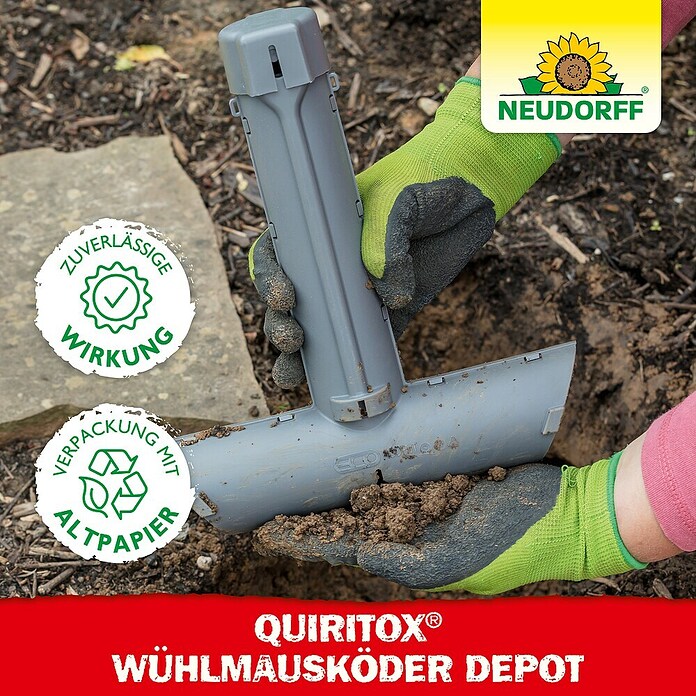 Neudorff Quiritox Wühlmausköder Depot (67 x 248 x 275 mm) | BAUHAUS