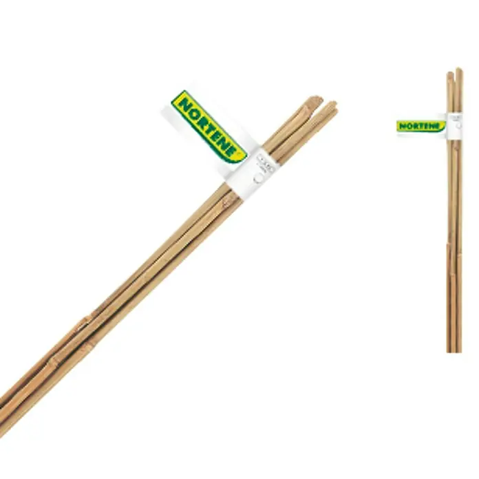 Nortene Varilla plantas - 6 ud., Ø x L: 6 x 60 cm, Madera, Marrón - Imagen de cañas de bambú Nortene, ideales para proyectos de jardín y soporte de plantas. Solución natural y sostenible para tus necesidades de jardinería.