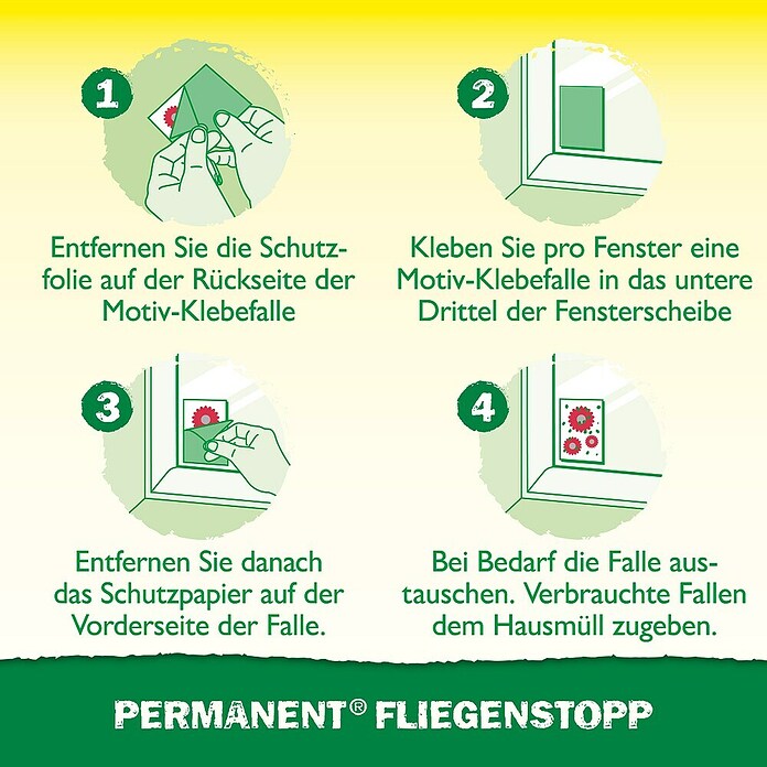 Neudorff Permanent Klebefalle Fliegenstopp (4 Stk.) | BAUHAUS