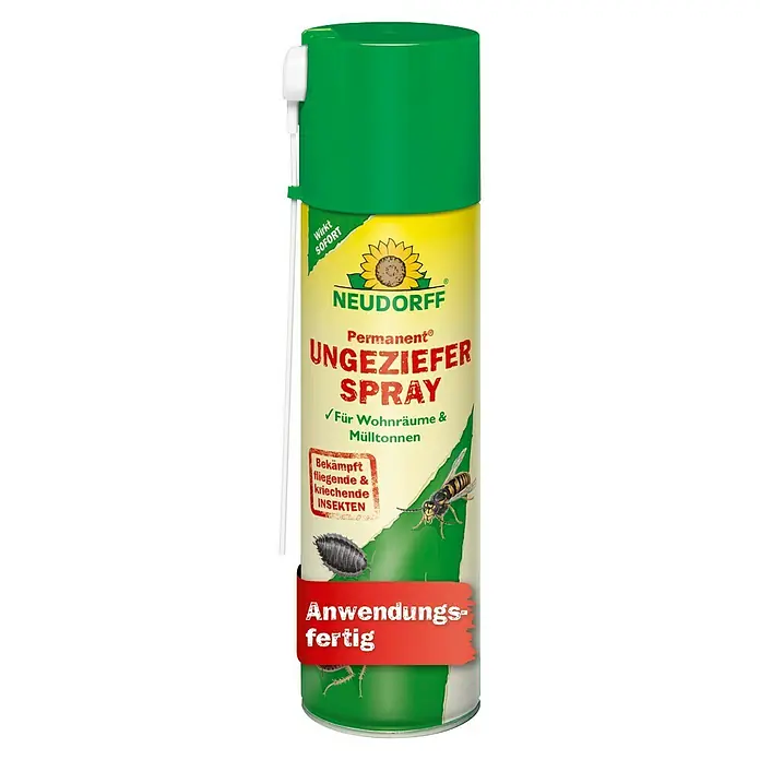 Neudorff Permanent Ungezieferspray - 500 ml - Das Neudorff Permanent Ungeziefer Spray bekämpft zuverlässig fliegende und kriechende Insekten in Wohnräumen und Mülltonnen.